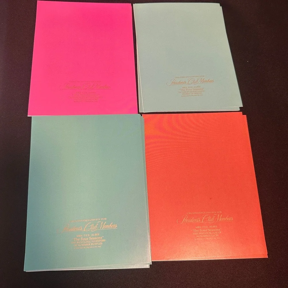 Vintage Boxed Avon Stationery Cards, 1990‎ the Four Seasons